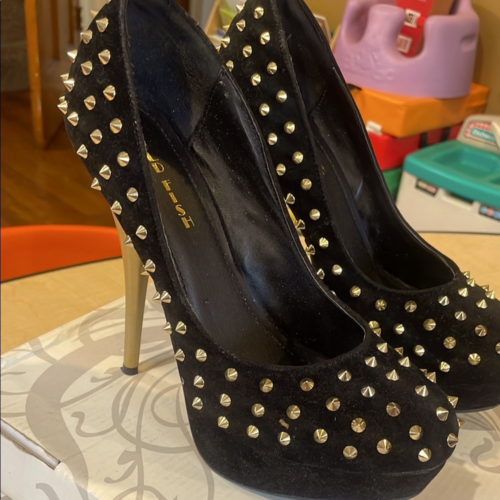Black Studded Heels